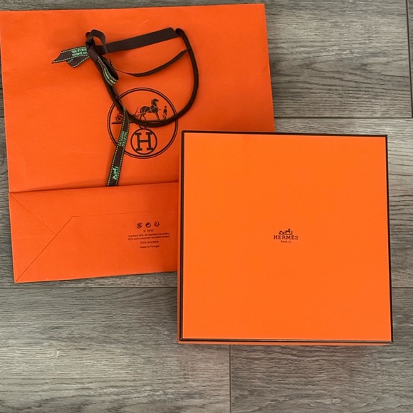 Hermès Orange Gift Box and Bag